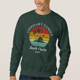 Sweatshirt Vacances Croisière Famille Réunion Retro Correspon