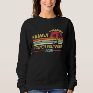 Sweatshirt Vacances de famille à la plage en Polynésie frança