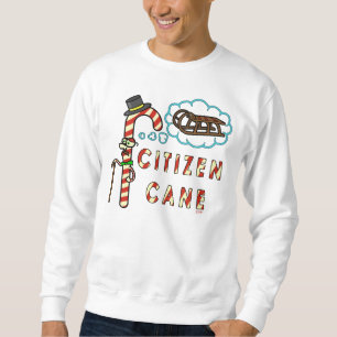 Sweatshirt Vacances laides de Noël de calembour de canne