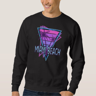 Sweatshirt Vacances Miami Beach Vaporwave Esthétique