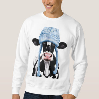 Sweatshirt Vache dans un casquette.