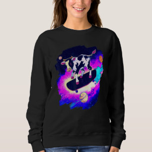 Sweatshirt Vache planchant dans l'espace rétro vintage ska