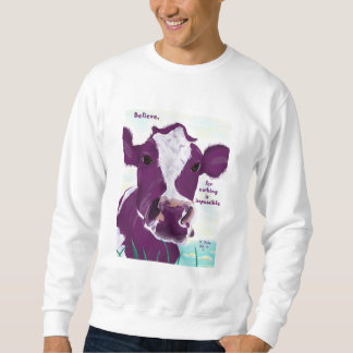 Sweatshirt Vache pourpre très probablement contemplant le vol