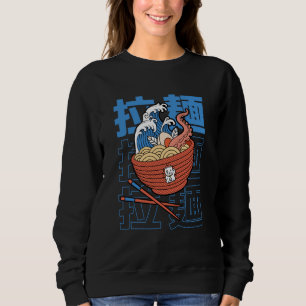 Sweatshirt Vague de Ramen Pieuvre Japonaise Anime Ota