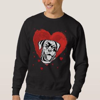 Sweatshirt Valentines Day Rottweiler Love Heart