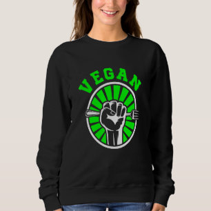 Sweatshirt Vegetarian Food Légumes Fourche Stat biologique