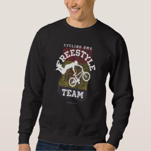 Sweatshirt Vélo BMX Freestyle Drapeau Andorre Cyclisme Vélo B