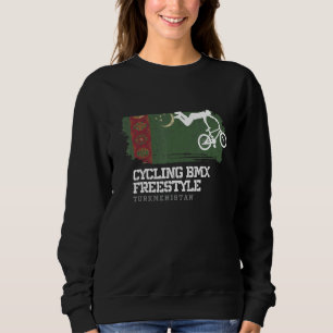 Sweatshirt Vélo BMX Freestyle Femmes Drapeau Turkménistan Cyc