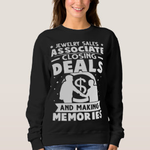 Sweatshirt Vendeur de bijoux concluant des affaires faisant d