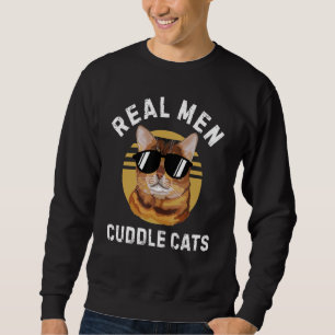 Sweatshirt Véritable Homme Cuddle Bengale Chat Papa Chat Port