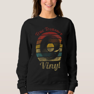 Sweatshirt Véritable Trésor Vinyle Disque Rétro Musique Vinta