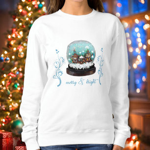 Sweatshirt Verre Snowball Village d'hiver Noël brillant