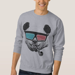 Sweatshirt Verres à trois dimensions de panda vintage