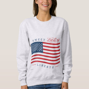 Sweatshirt Veste à capuche patriotique Sweet Land of Liberty