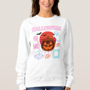 Sweatshirt Vêtements d’Halloween Jack-O’-Lantern Neon Unisex