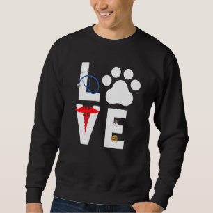 Sweatshirt Vétérinaire Pour Femmes Hommes Enfants Aimez Les A