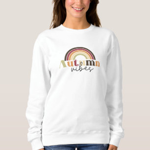 Sweatshirt Vibe d'automne arc-en-ciel