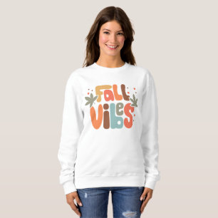 Sweatshirt Vibes Automne Rétro Floral Moderne
