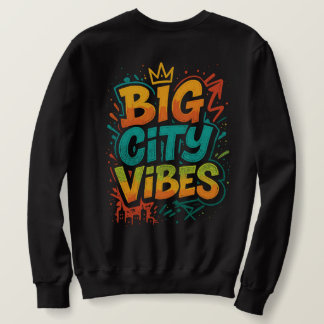 Sweatshirt Vibes de grande ville Graffiti Néon Police