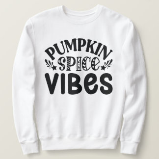 Sweatshirt Vibes d'épices citrouilles avec feuilles d'automne