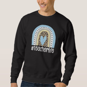 Sweatshirt Vie de l'enseignant #vie d'enseignant Leopard Coeu