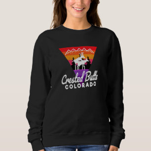 Sweatshirt Vie nocturne animée Crested Butte Co Moose Moun