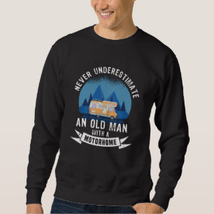 Sweatshirt Vieux homme avec Motorhome Drôle Hommes Cadeau