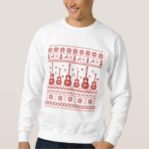 Sweatshirt Vilain joyeux pull de Noël guitare acoustique