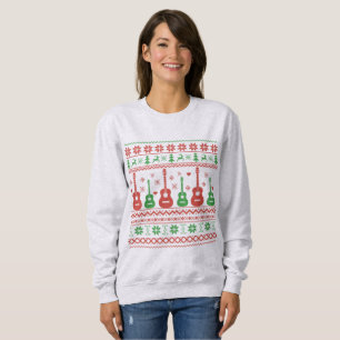 Sweatshirt Vilain joyeux pull de Noël guitare acoustique