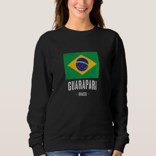 Sweatshirt Ville De Guarapari Brésil Br Drapeau Brésilien Mer
