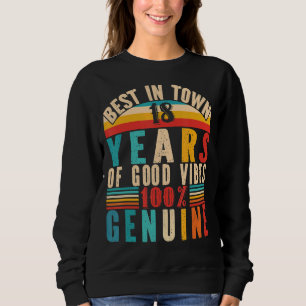 Sweatshirt Vintage 18e anniversaire Vêtements femmes Mens 18e