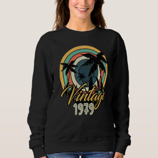 Sweatshirt Vintage 1979 Palm Surf Année De Naissance Vintage