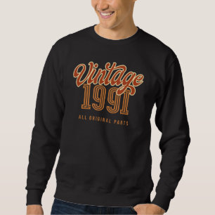 Sweatshirt Vintage 1991 Toutes Les Pièces Originales Pour Hom