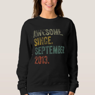 Sweatshirt Vintage 2013 9e anniversaire stupéfiant depuis sep