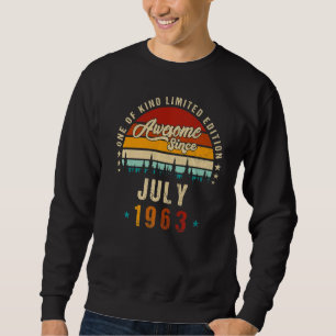 Sweatshirt Vintage 59ème anniversaire stupéfiant depuis Juill