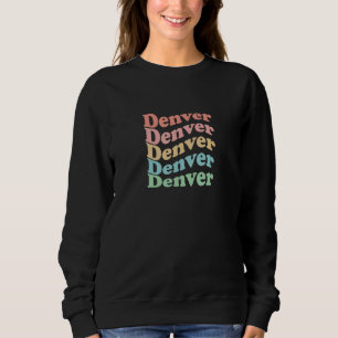 Sweatshirt Vintage années 70 Ville Hippie USA Rétro Denver