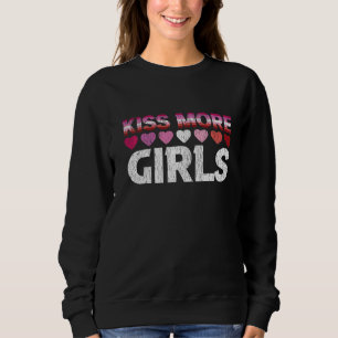 Sweatshirt Vintage Baiser Plus De Filles Lesbiennes Bisexual