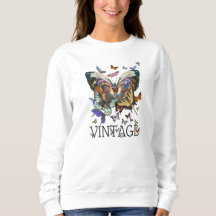 Sweatshirt vintage Butterfly Boho