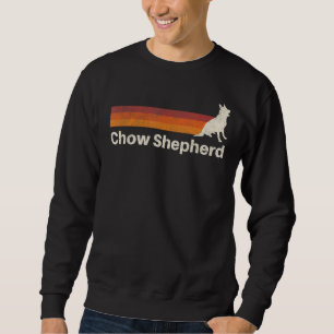 Sweatshirt Vintage Chow Shepherd Retro Maman Papa Chien