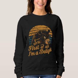 Sweatshirt Vintage D'abord Je suis un délicieux Oposs Sarcast