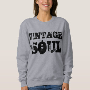 Sweatshirt vintage de gris d'âme