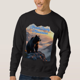 Sweatshirt Vintage Great Smotains Montagnes Ours noir