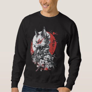 Sweatshirt Vintage Guerrier Fox Japonais esthétique Streetwea