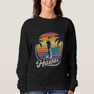 Sweatshirt Vintage Hawaii Surf Retro Sunset esthétique