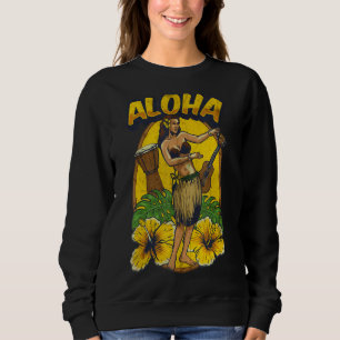 Sweatshirt Vintage Hawaiienne danseuse fille