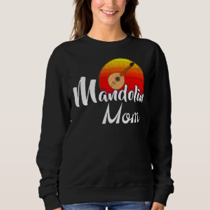 Sweatshirt Vintage Mandolin Mom Retro Sunset Funny Music