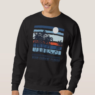Sweatshirt Vintage Miami Gardens Floride Été 80s Plage Sou