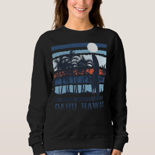Sweatshirt Vintage Oahu Hawaii Hawaiian Beach 80s Surf Surfer