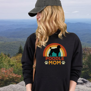 Sweatshirt Vintage Poodé Chien Maman Coucher de soleil