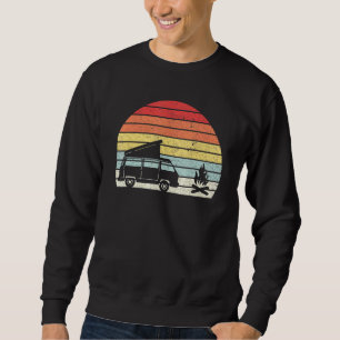 Sweatshirt Vintage Retro Camper Van Bus Vanlife Campfire